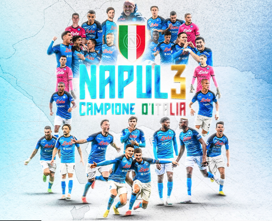 Congratulazioni al SSC NAPOLI per la conquista del suo terzo scudetto