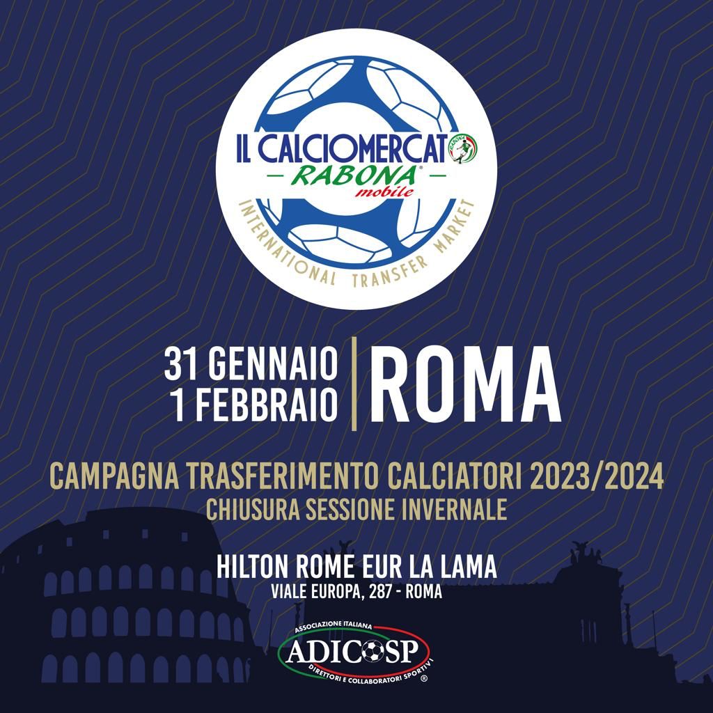 ADICOSP organizza a Roma la chiusura invernale del Calciomercato